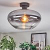 Mertola Deckenleuchte Glas 35 cm Klar, Rauchfarben, 1-flammig
