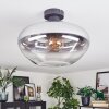 Mertola Deckenleuchte Glas 35 cm Klar, Rauchfarben, 1-flammig