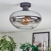 Mertola Deckenleuchte Glas 30 cm Klar, Rauchfarben, 1-flammig