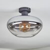 Mertola Deckenleuchte Glas 30 cm Klar, Rauchfarben, 1-flammig