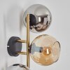 Koyoto Wandleuchte Glas 15 cm Gold, Schwarz, 3-flammig