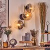 Gastor Wandleuchte Glas 15 cm Gold, Schwarz, 3-flammig