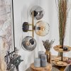 Gastor Wandleuchte Glas 15 cm Gold, Schwarz, 3-flammig