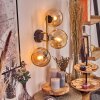 Koyoto Wandleuchte Glas 15 cm Gold, Schwarz, 3-flammig