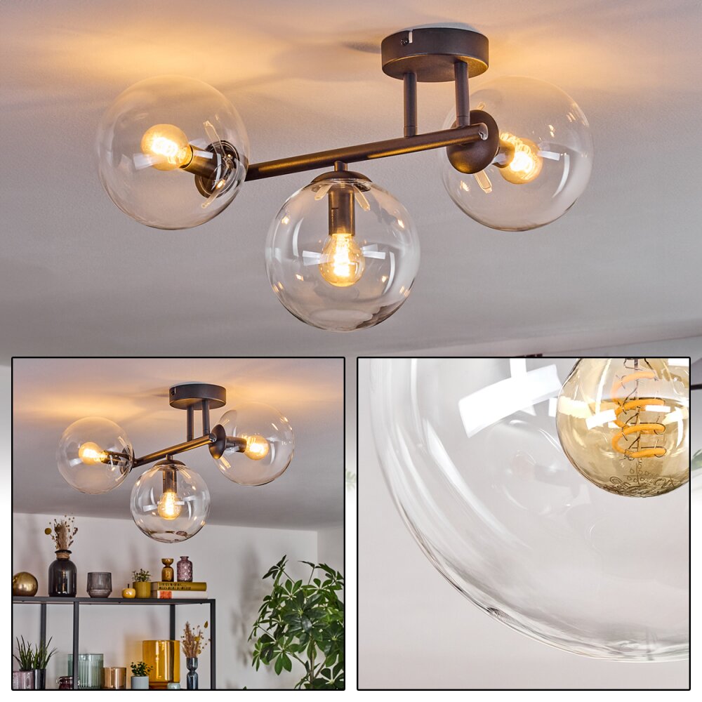 Gastor Deckenleuchte Glas 15 cm Klar, 3-flammig main product photo