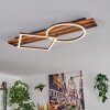 Pompu Deckenleuchte LED Naturfarben, Schwarz, 1-flammig