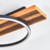 Pompu Deckenleuchte LED Naturfarben, Schwarz, 1-flammig