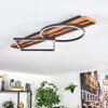 Pompu Deckenleuchte LED Naturfarben, Schwarz, 1-flammig
