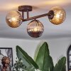 Chehalis Deckenleuchte Glas 12 cm Bernsteinfarben, Rauchfarben, 3-flammig