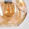 Ripoll Hängeleuchte Glas 20 cm Bernsteinfarben, Rauchfarben, 5-flammig