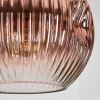 Ripoll Hängeleuchte Glas 15 cm, 20 cm, 25 cm, 30 cm Chrom, Gold, Klar, Kupferfarben, Rauchfarben, 5-flammig