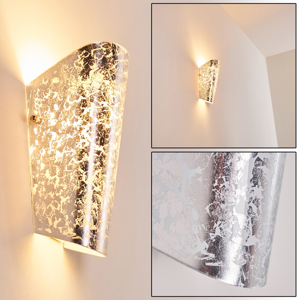 Acerra Wandleuchte Silber, 1-flammig main product photo