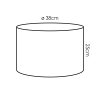 Lampenschirm aus Stoff Soungou Lampenschirm 38 cm Weiß