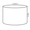 Lampenschirm aus Stoff Flemming Lampenschirm 50 cm Naturfarben