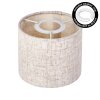 Stoff-Lampenschirm Bassagoda Lampenschirm 12 cm Naturfarben, Weiß