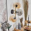 Gastor Wandleuchte Glas 15 cm Gold, Schwarz, 3-flammig