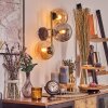 Gastor Wandleuchte Glas 15 cm Gold, Schwarz, 3-flammig