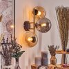 Gastor Wandleuchte Glas 15 cm Gold, Schwarz, 3-flammig