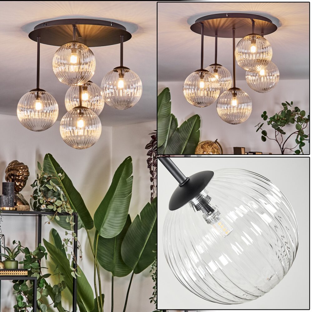 Chehalis Deckenleuchte Glas 15 cm Klar, 5-flammig main product photo