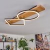 Pompu Deckenleuchte LED Holz hell, Schwarz, 1-flammig