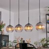 Koyoto Hängeleuchte Glas 20 cm Klar, Rauchfarben, 4-flammig