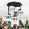 Chehalis Deckenleuchte Glas 15 cm Klar, Rauchfarben, 5-flammig