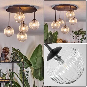 Chehalis Deckenleuchte Glas 12 cm Klar, 5-flammig
