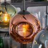 Ripoll Hängeleuchte Glas 15 cm Blau, Grün, Kupferfarben, 4-flammig