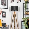 Soungou Stehleuchte 38 cm Holz dunkel, Schwarz, 1-flammig