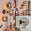 Gastor Wandleuchte Glas 15 cm Gold, Schwarz, 3-flammig