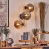 Gastor Wandleuchte Glas 15 cm Gold, Schwarz, 3-flammig