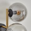 Gastor Wandleuchte Glas 15 cm Gold, Schwarz, 3-flammig