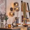 Gastor Wandleuchte Glas 15 cm Gold, Schwarz, 3-flammig