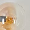 Gastor Wandleuchte Glas 15 cm Gold, Schwarz, 3-flammig