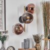 Koyoto Wandleuchte Glas 15 cm Gold, Schwarz, 3-flammig