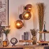 Koyoto Wandleuchte Glas 15 cm Gold, Schwarz, 3-flammig
