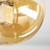 Chehalis Deckenleuchte Glas 10 cm Bernsteinfarben, Rauchfarben, 5-flammig