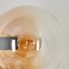 Gastor Wandleuchte Glas 15 cm Gold, Schwarz, 3-flammig