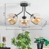 Ripoll Deckenleuchte Glas 15 cm Bernsteinfarben, 3-flammig