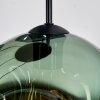 Ripoll Hängeleuchte Glas 25 cm Blau, Grün, Kupferfarben, 5-flammig