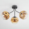 Ripoll Deckenleuchte Glas 15 cm Gold, Klar, 3-flammig