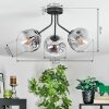 Ripoll Deckenleuchte Glas 15 cm Klar, Rauchfarben, 3-flammig