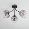 Ripoll Deckenleuchte Glas 15 cm Klar, Rauchfarben, 3-flammig