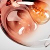 Ripoll Deckenleuchte Glas 15 cm Klar, Kupferfarben, 3-flammig