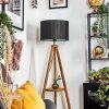 Soungou Stehleuchte 38 cm Holz dunkel, Schwarz, 1-flammig