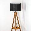 Soungou Stehleuchte 38 cm Holz dunkel, Schwarz, 1-flammig