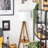 Soungou Stehleuchte 38 cm Holz dunkel, Schwarz, 1-flammig