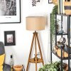 Soungou Stehleuchte 38 cm Holz dunkel, Schwarz, 1-flammig
