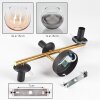 Koyoto Wandleuchte Glas 15 cm Gold, Schwarz, 3-flammig
