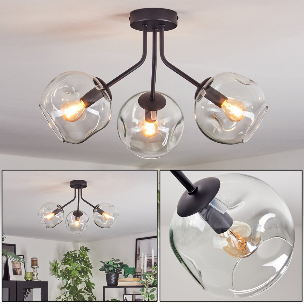 Ripoll Deckenleuchte Glas 15 cm Klar, 3-flammig main product photo
